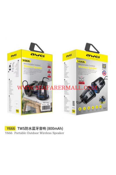 AWEI Y666 5W TWS Portable Outdoor Oil Lamp Type Bluetooth Speaker