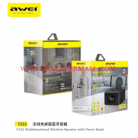 Awei Y332 Multi-function Bluetooth-compatible Speaker With FM Phone Wireless Charger Phone Holder 8000mAh