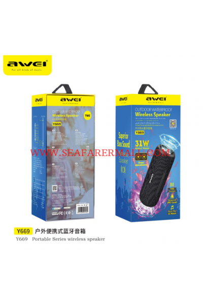 Awei Y669 Outdoor Sports Portable Bluetooth-compatible Speaker 