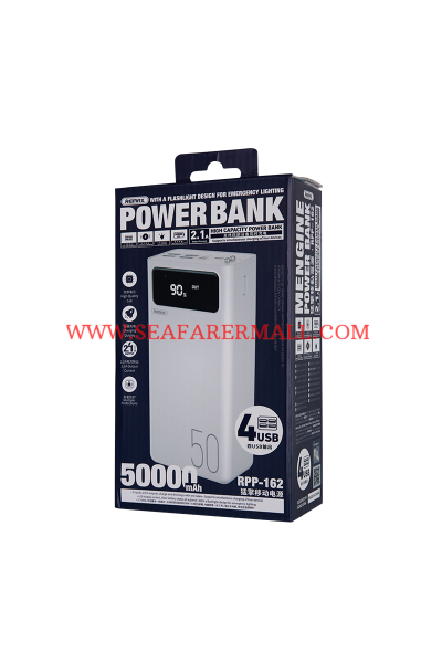 Remax RPP-162 Smart Power Bank 50000 With strong light 4 Usb