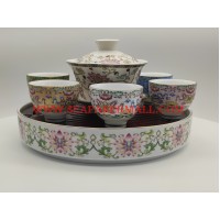 Chinese Porcelain-CP117-SIZE:TEA POT:10*10CM PLATE:20*18CM CUP:6*6CM-1SET