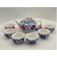 Chinese Porcelain-CP121-SIZE:TEA POT:9*13CM CUP:5*5CM-1SET